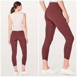 Lululemon Play Off The Pleats Tight *25" Size 6 Redwood
